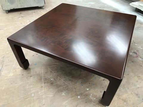 花梨（かりん）の座卓 塗り直し : ニシザキ工芸(株)塗装部 工房日誌 2