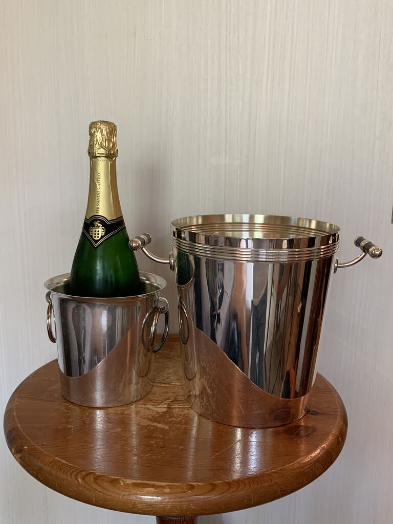 カルティエの銀バケツ。アイスペールまたはワインクーラー