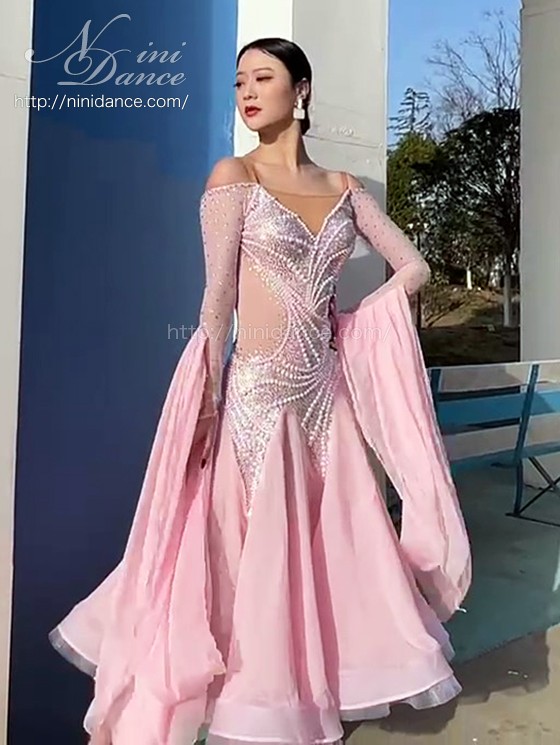 美品 社交ダンス用オフショルダードレス 【公式通販】