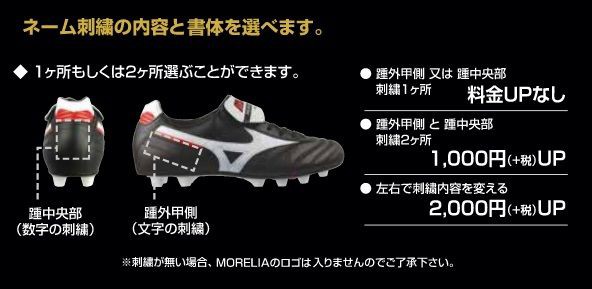 ミズノ モレリアイージーオーダー終了のお知らせ！【正式発表