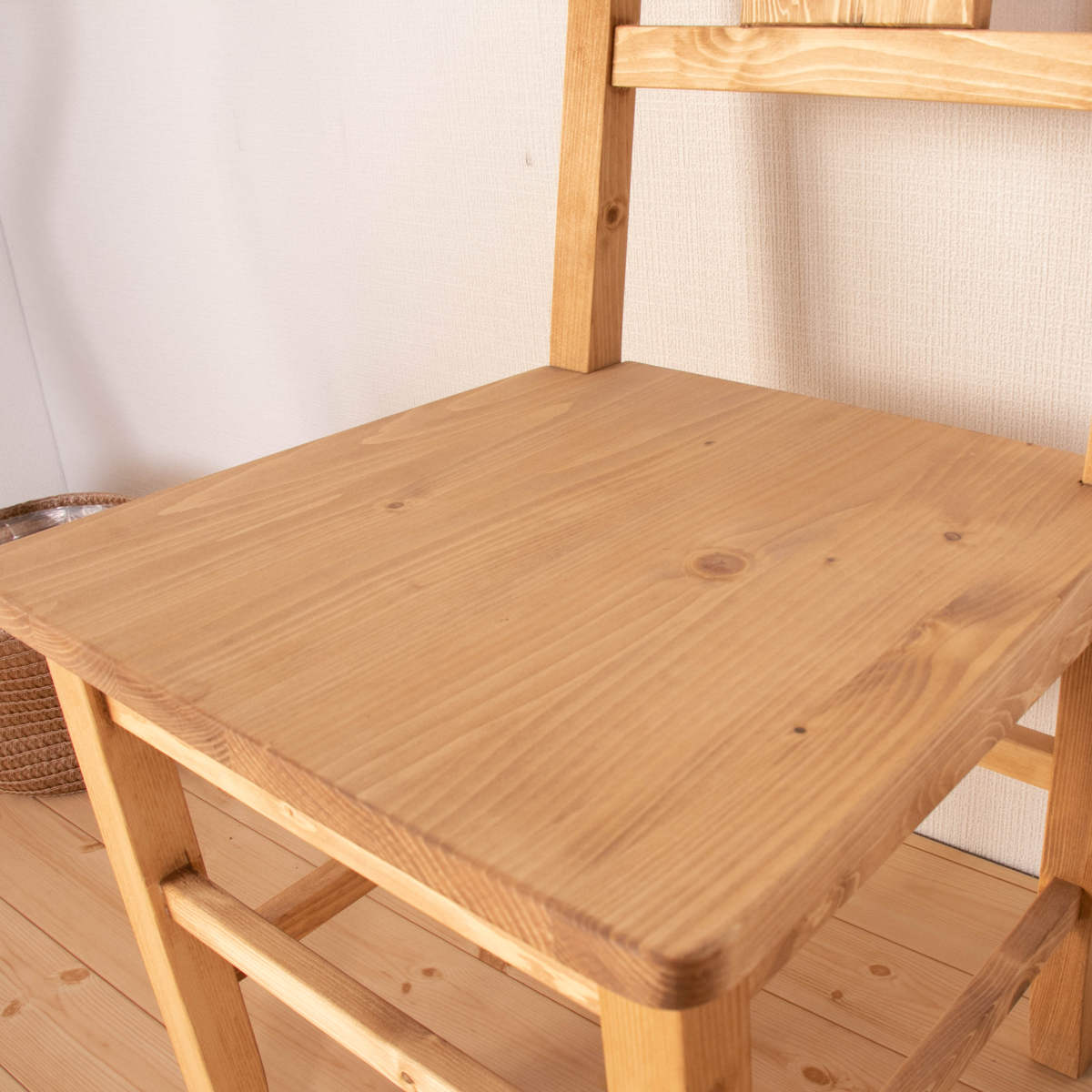 ダイニングチェア 2脚セット 座面高42cm 天然木 カントリー調
