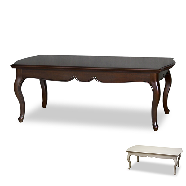 ローテーブル センターテーブル クラシック調 猫脚 フルール 幅110cm