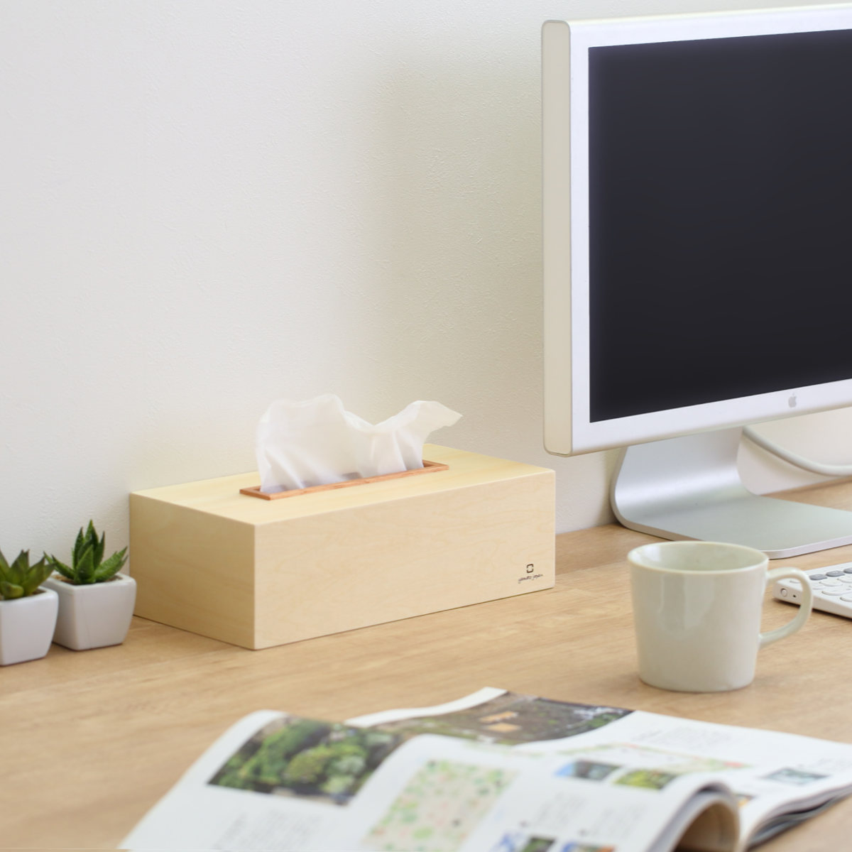 ティッシュケース KOGUCHI 木製 （ おしゃれ ティッシュボックス