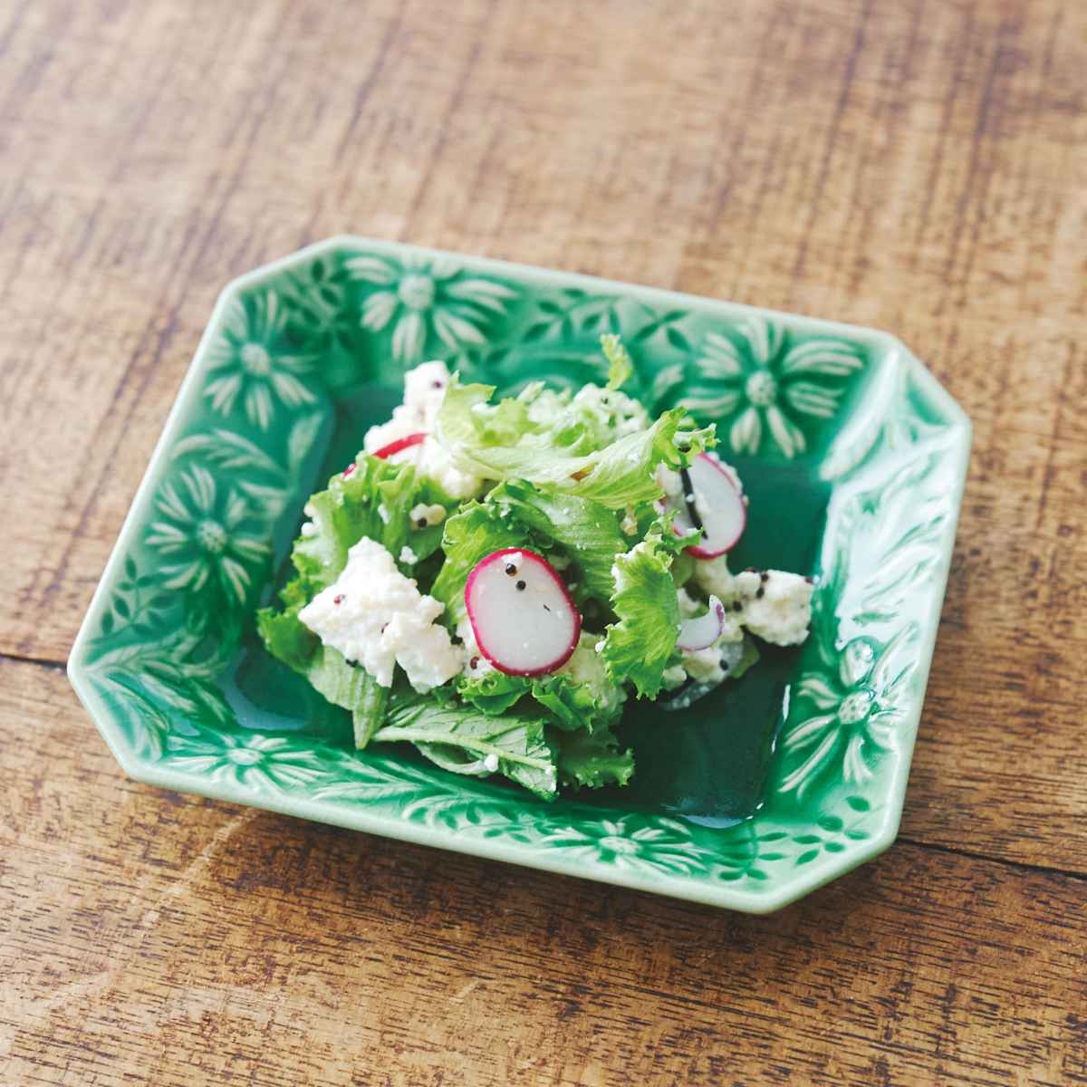 プレート 16cm 角皿 マーガリート 陶器 瀬戸焼 （ 食洗機対応 電子