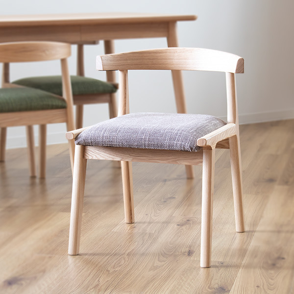 お掃除ロボット対応 ダイニングチェア 座面高43cm 天然木 （ 木製