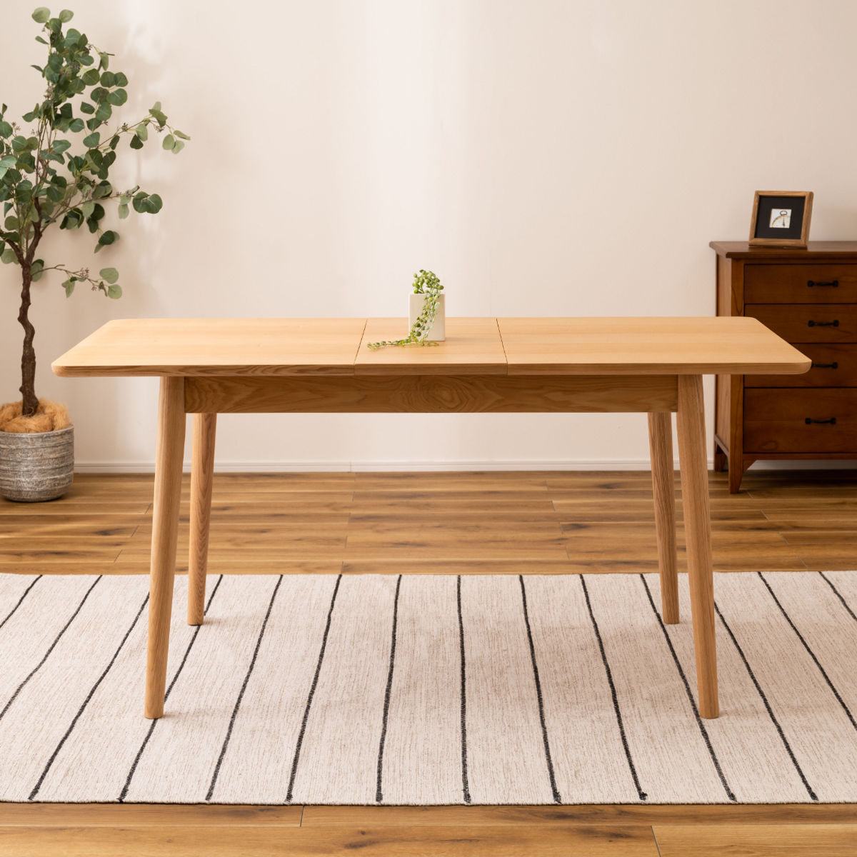 ダイニングテーブル 幅120～150cm 伸長式 アッシュ材 （ 2人掛け 4人