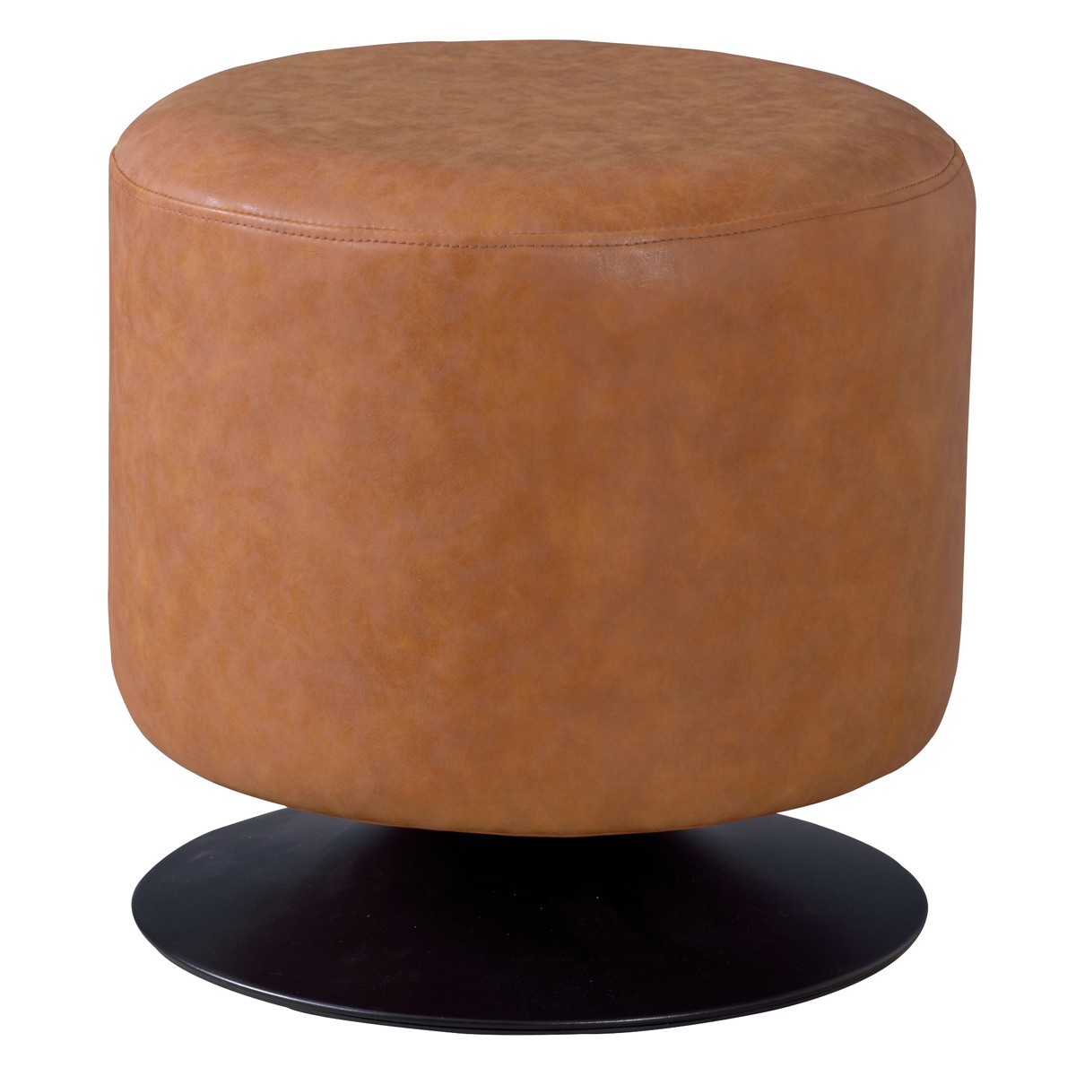 スツール 同色2脚セット 高さ40cm 丸椅子 回転式 ソフトレザー