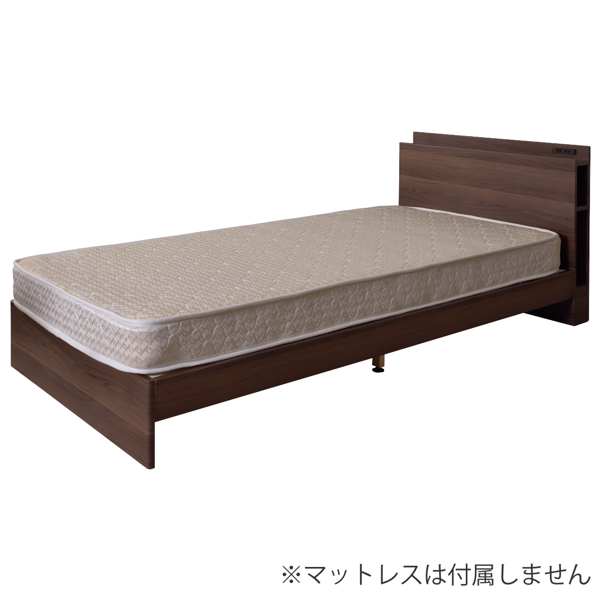 ベッド シングルベッド 収納付きヘッドボード （ ベッドフレーム