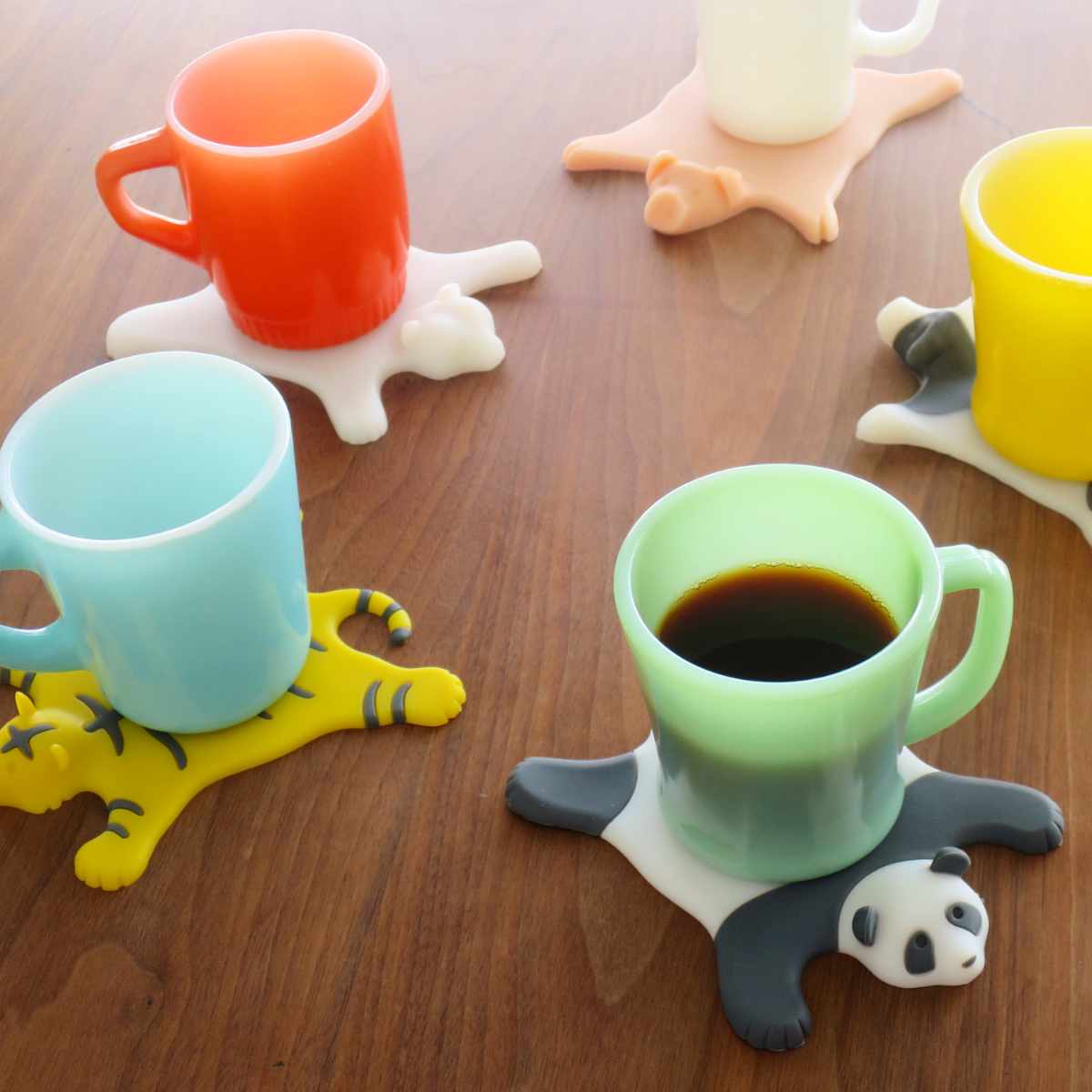 dショッピング |コースター 動物 おしゃれ シリコン アニマルラグ