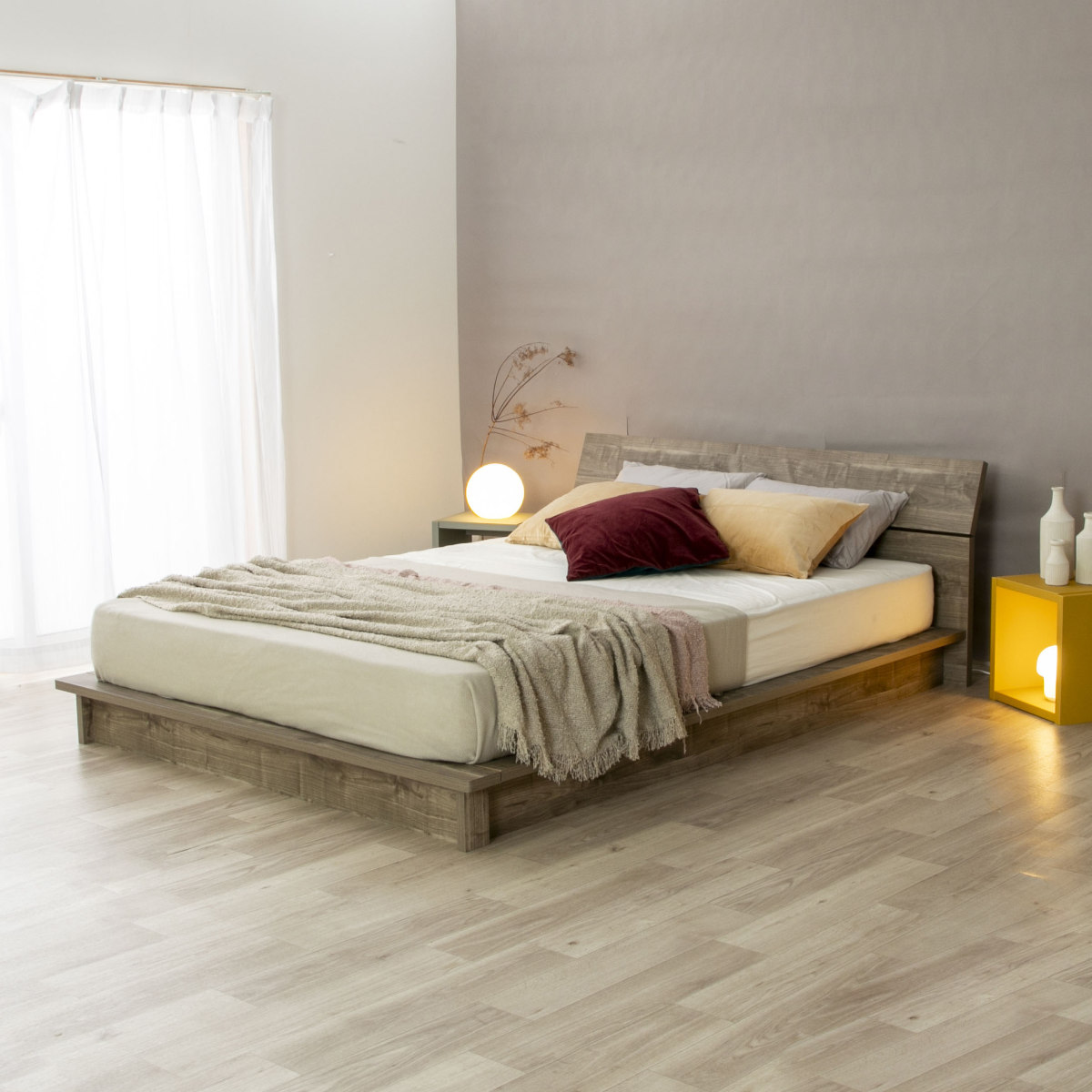 ローベッド セミダブル Apel LUKA すのこ 廃材再利用 （ ベッド ベット