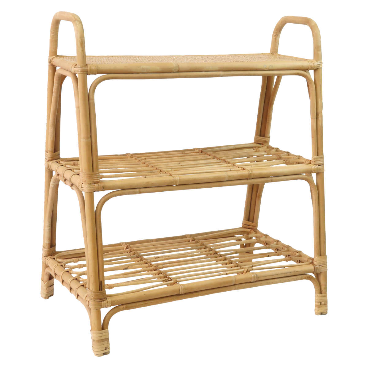 JUGLAS 3段シェルフ ラタン 高さ70cm （ ユグラ 籐 シェルフ 棚