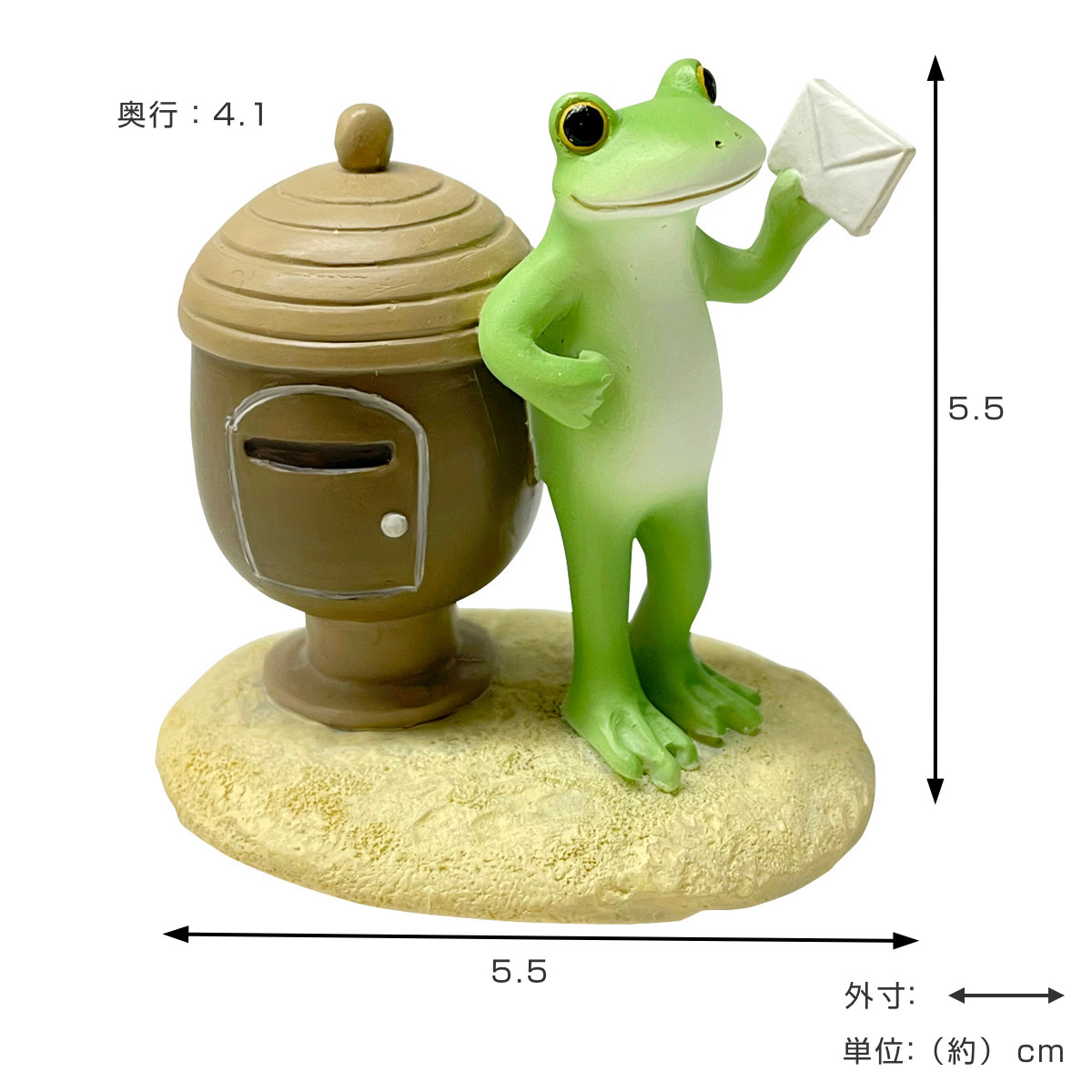 コポー どんぐりポストとカエル カエル 置物 （ Copeau 置き物
