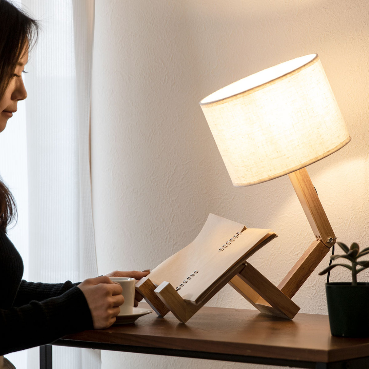 照明 ウッドマンランプ 木製 北欧 （ テーブルランプ スタンドライト