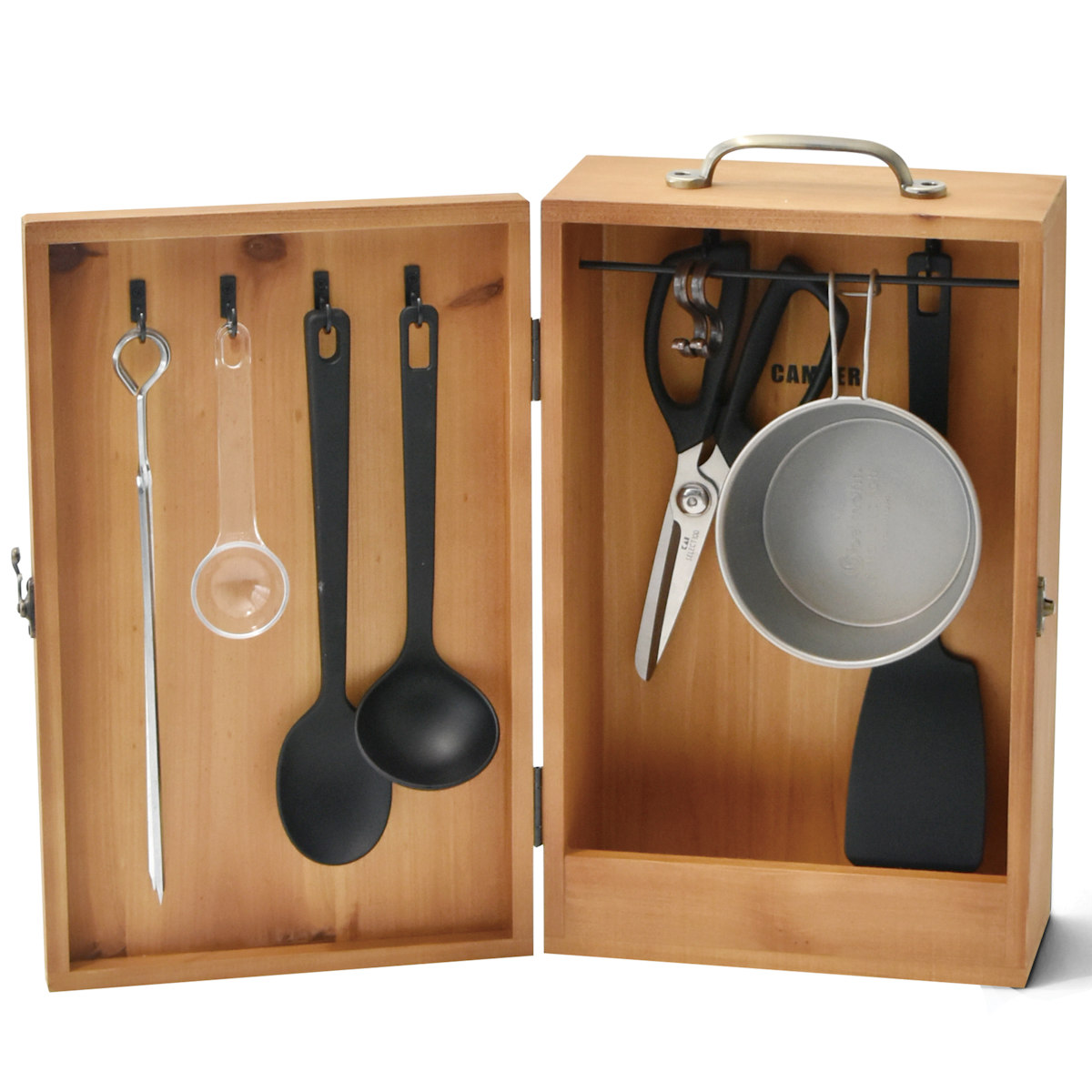 dショッピング |アウトドア キッチンツールボックス 幅22×奥行12×高さ