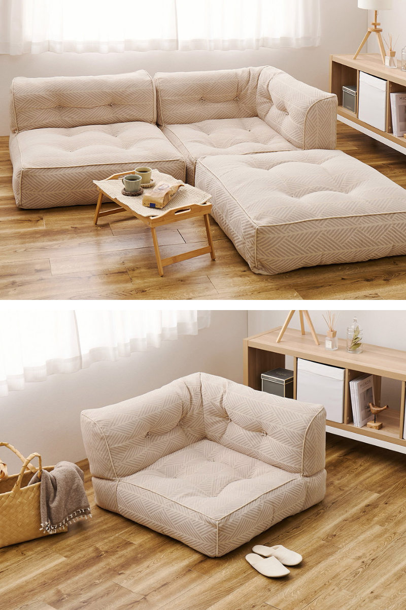 ローソファ 幅80cm コーナー retoa つながるフロアソファ （ ソファ