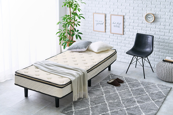 ベッド シングル マットレスベッド ピロートップ すのこ 収納