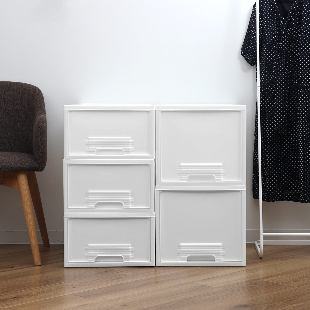 収納ケース 同色6個セット クローゼット 浅型 ファインテナー 幅36