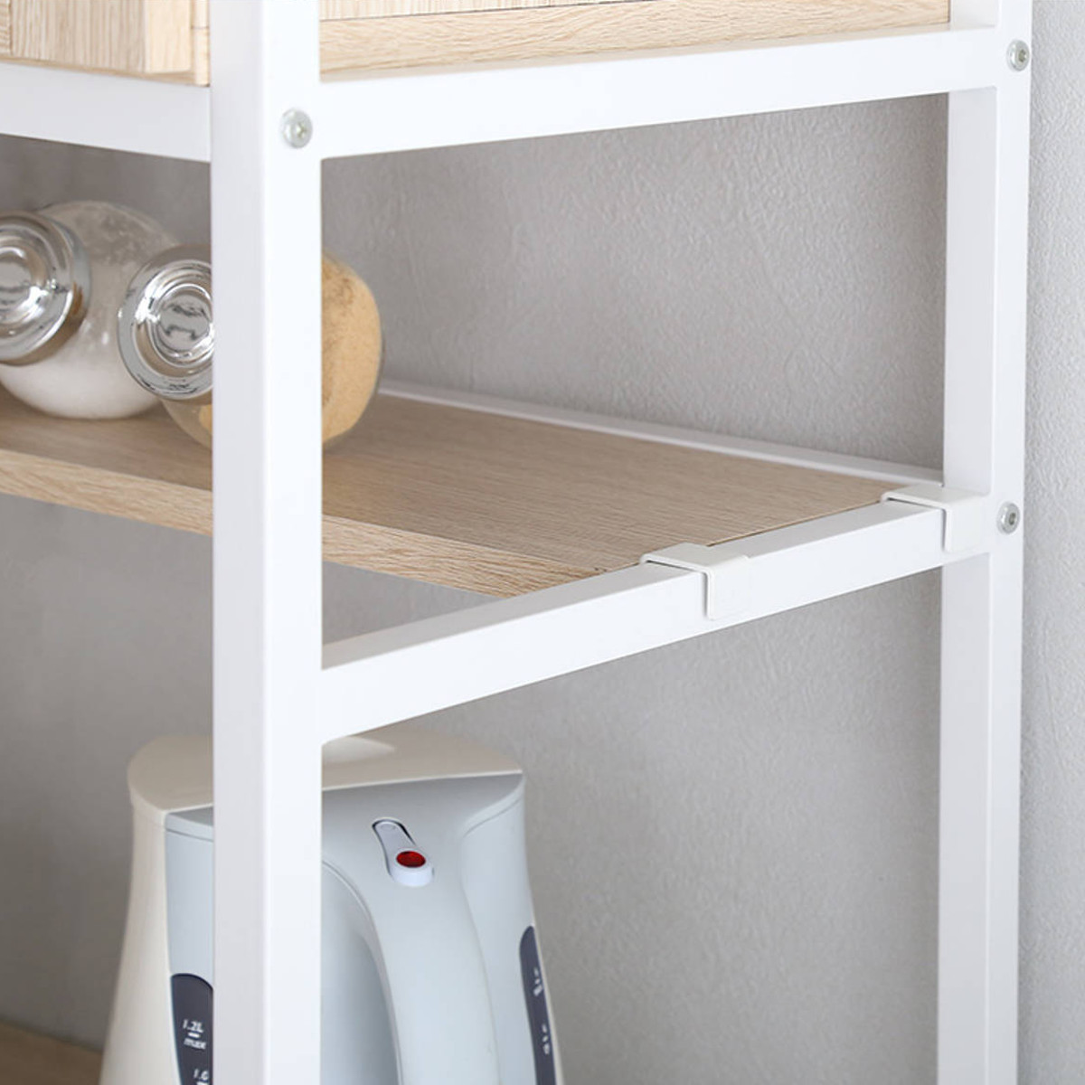 ゴミ箱上ラック 幅64cm スリムタイプ 北欧調 スチールフレーム