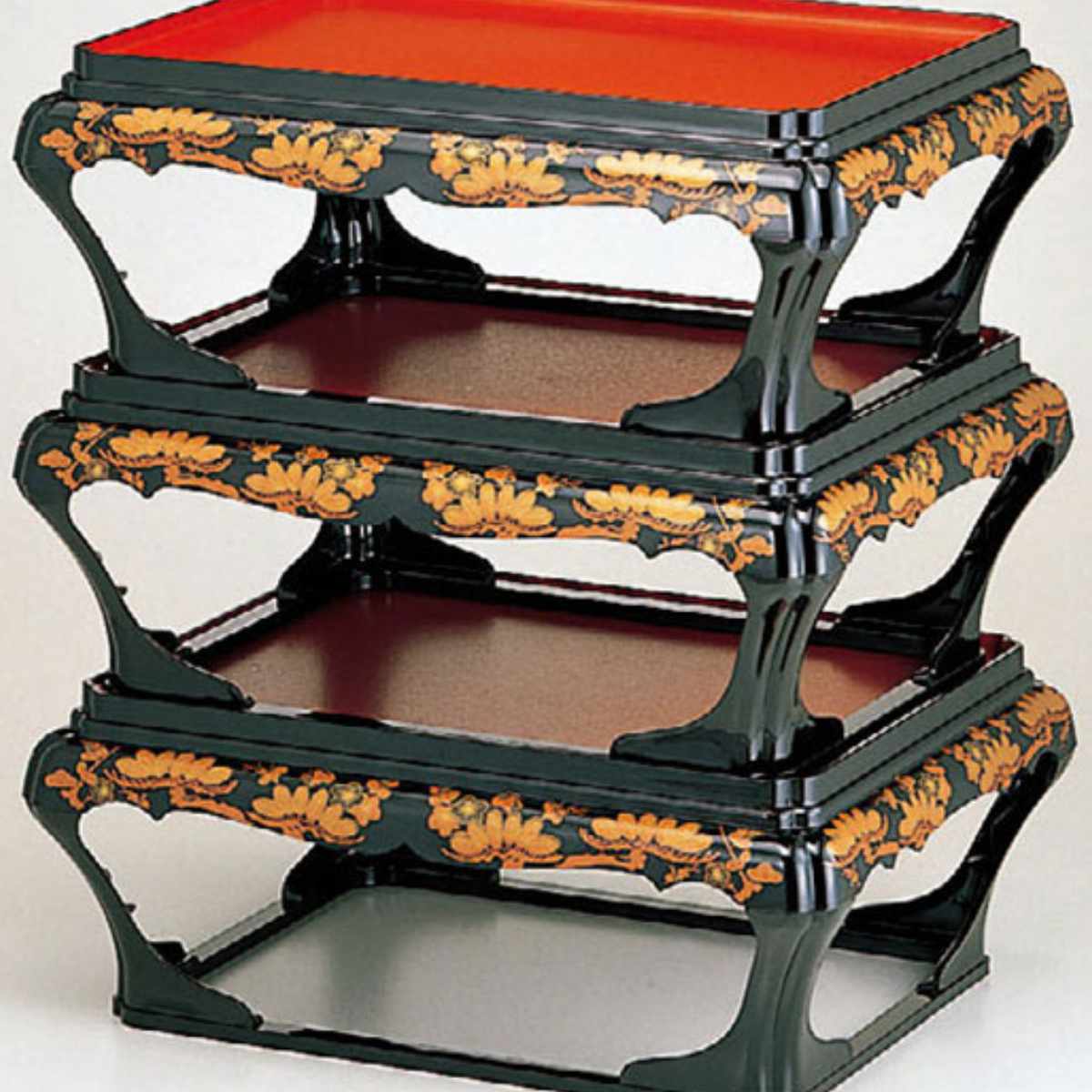 殿様膳 仁ノ膳 片面タイプ 足付 朱天金 お膳 業務用 （ 本膳料理