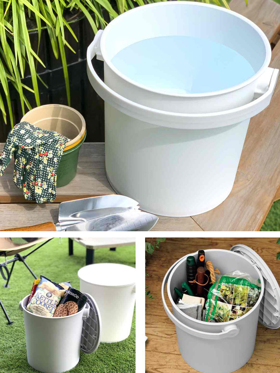 バケツ ふた付き フェルマー 20L 座れる 収納 （ イス スツール 椅子