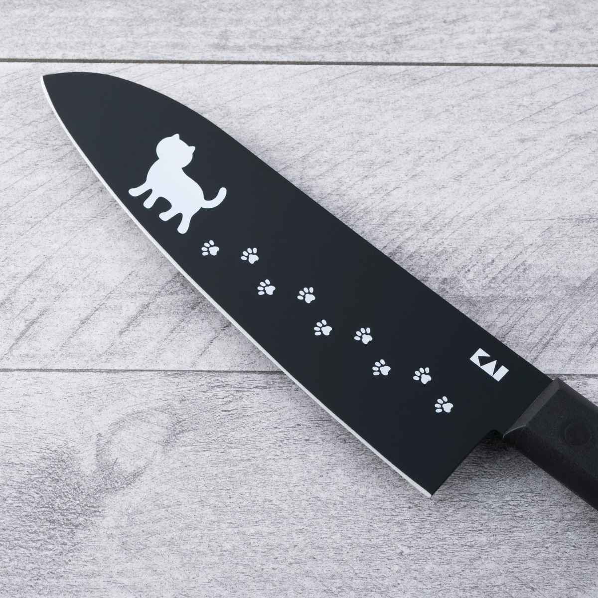 包丁 16.5cm Nyammy ねこの包丁 ステンレス製 貝印 （ 三徳包丁