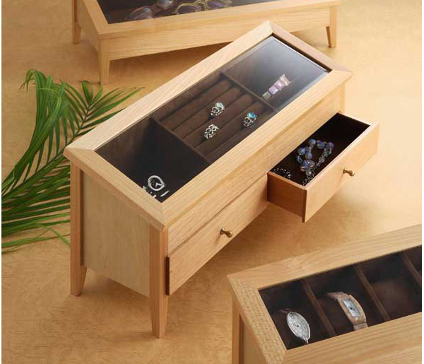 コレクションケース 木製 ワイドジュエルM 幅44cm （ アクセサリー