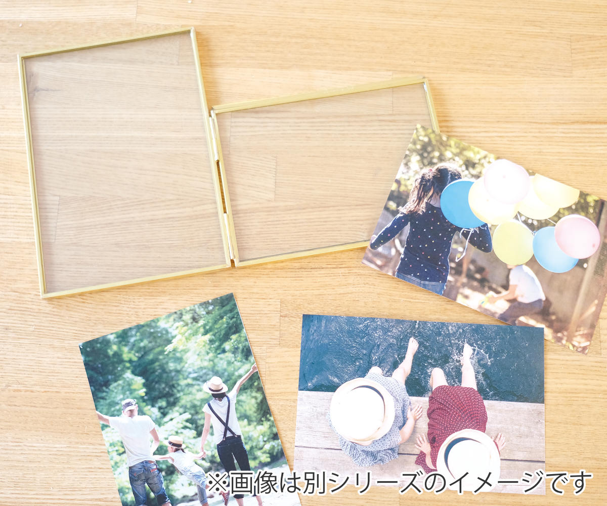 フォトフレーム マルチフェイス メタルフレーム ハガキ判 4連