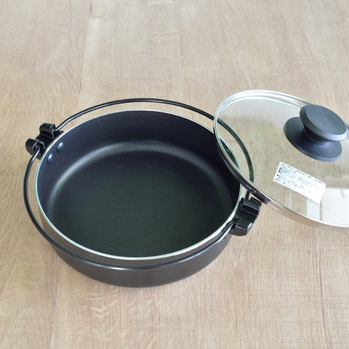 すき焼き鍋 28cm IH対応 旨宴 ガラス蓋付き （ ガス火対応 オール熱源