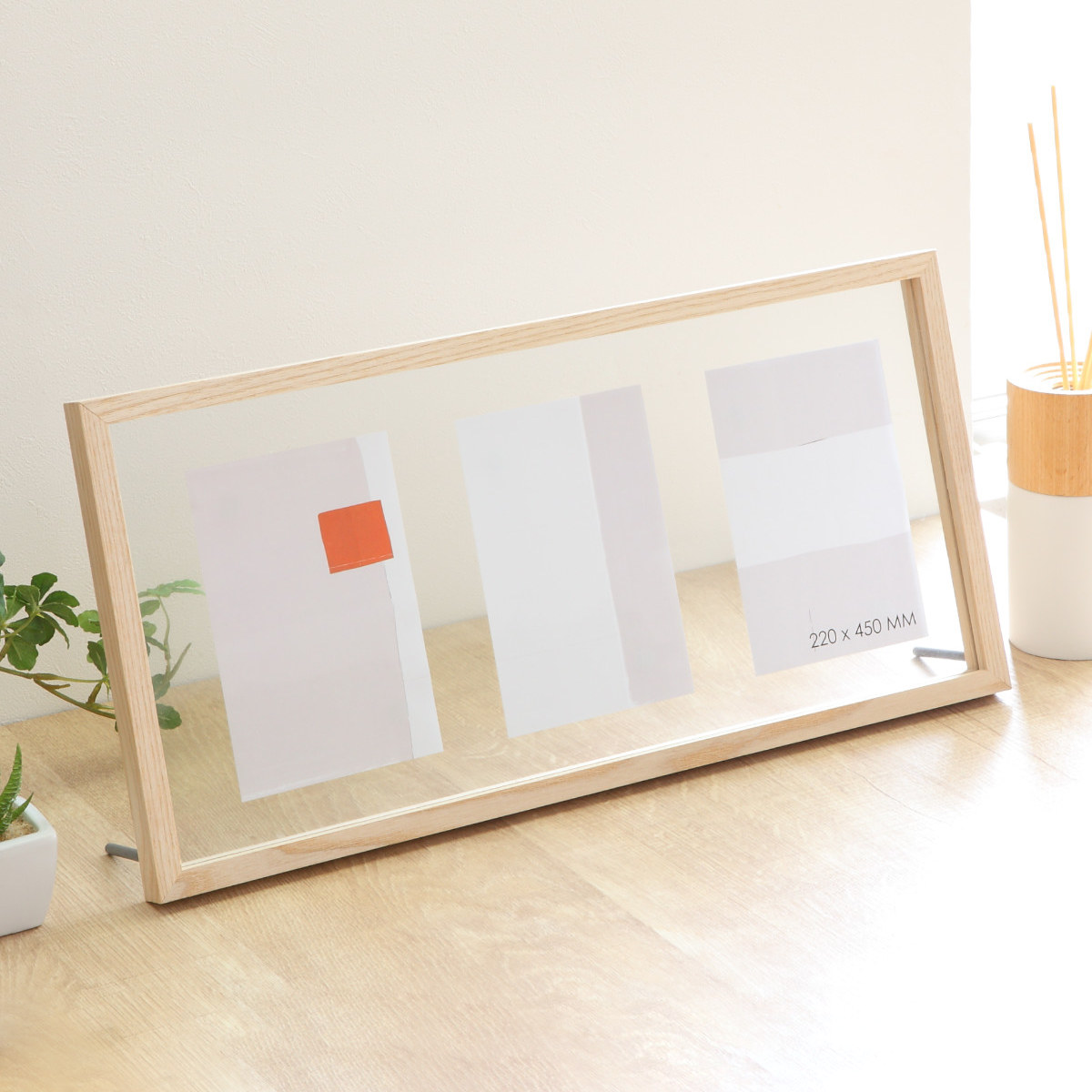 フォトフレーム CAN-04 ポストカードサイズ 3連 （ フォトスタンド 3枚