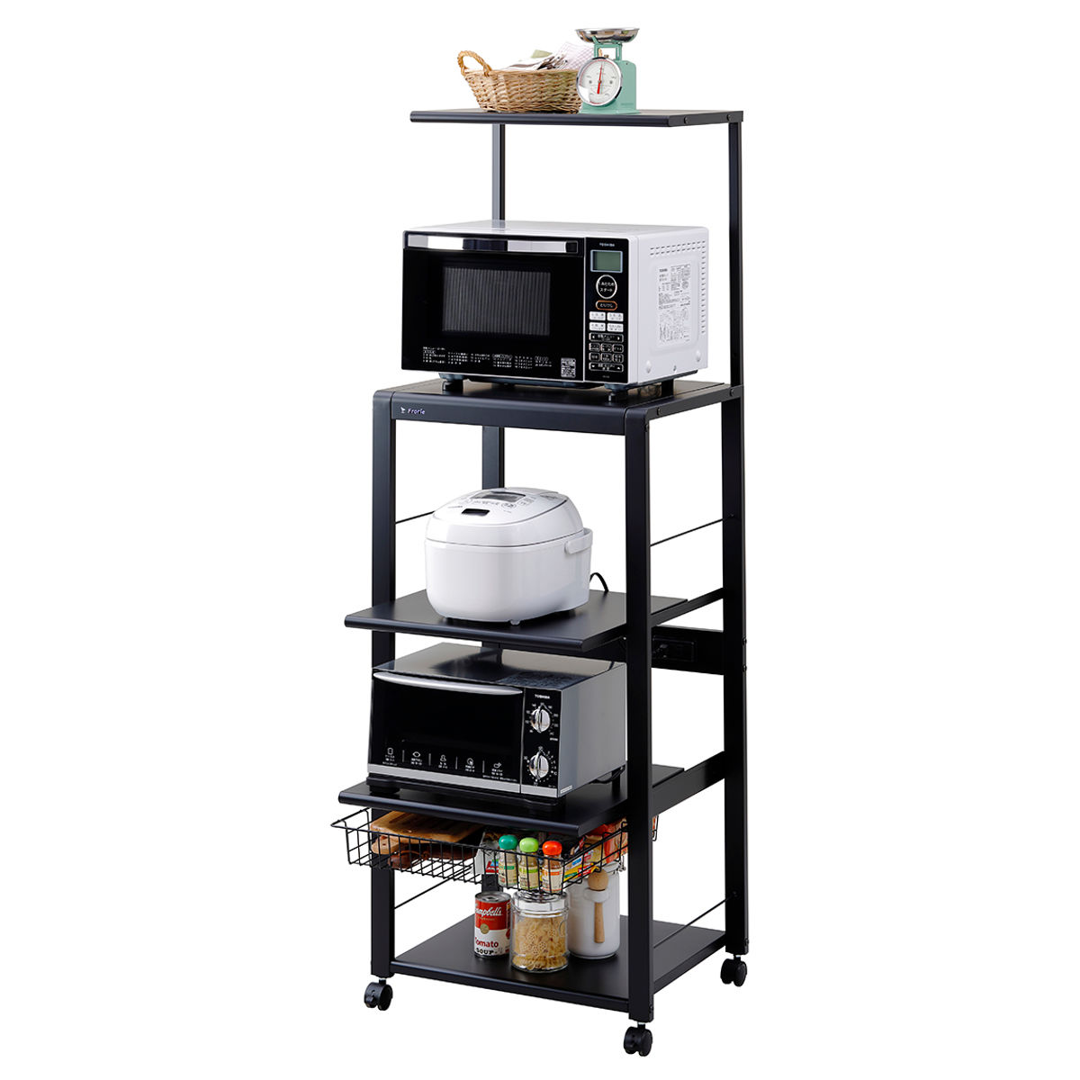 dショッピング |オープンラック ハイタイプ 幅56.5cm 上棚付き 4段