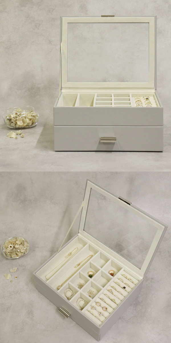 アクセサリーケース ジュエリーボックス Asha 2段 （ 収納 ジュエリー