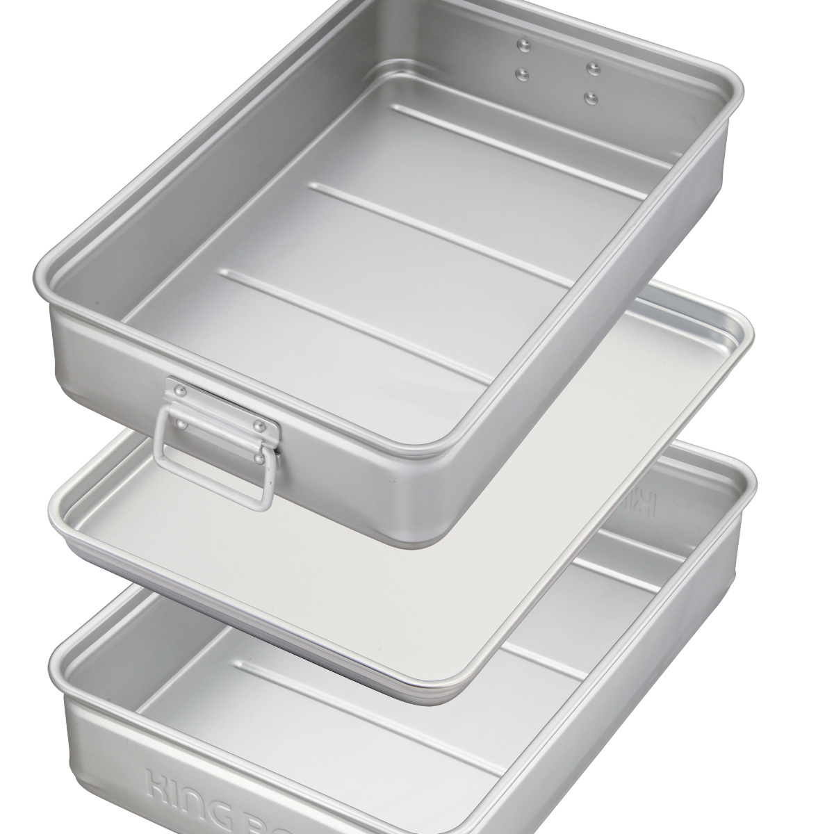 キングボックス 蓋っキングトレー 小 （ アルマイト キングBOX トレー