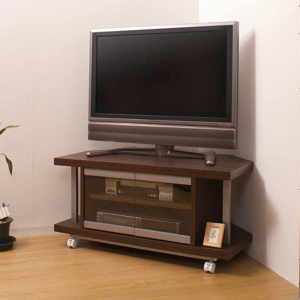 テレビ台 コーナータイプ 幅90cm 日本製 （ AV収納 TVラック 可動棚