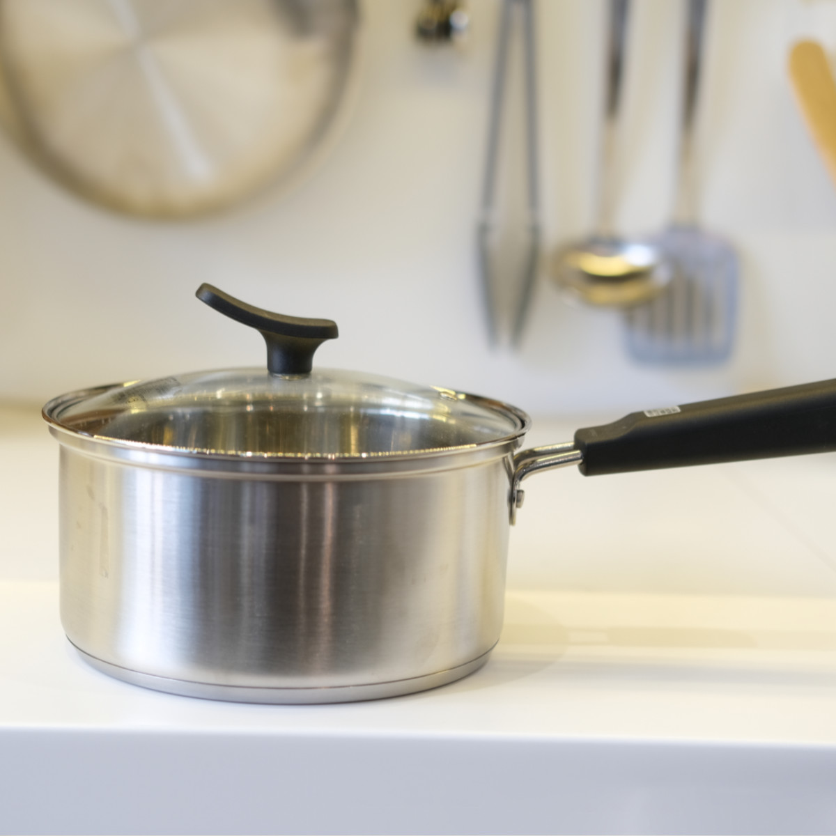 片手鍋 16cm IH対応 チーノ ステンレス製 3層底 ガラス蓋付き （ なべ