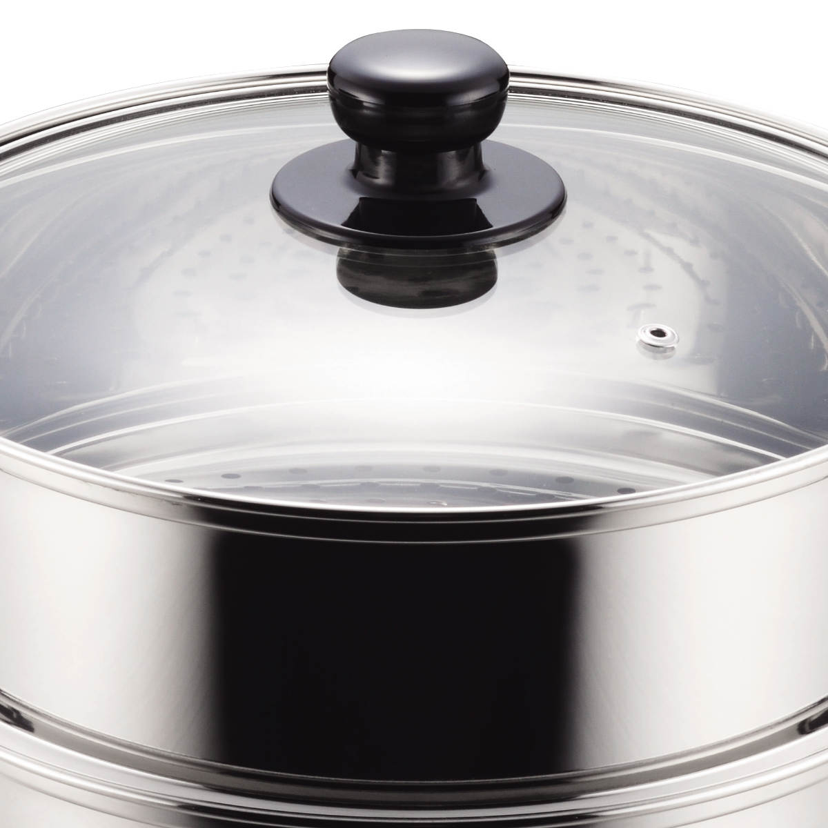 dショッピング |両手鍋 26cm IH対応 2段蒸し器 だんらん ガラス蓋付き