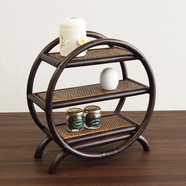 dショッピング |籐製 飾り棚 3段 アジアン家具 幅30cm （ 収納 収納