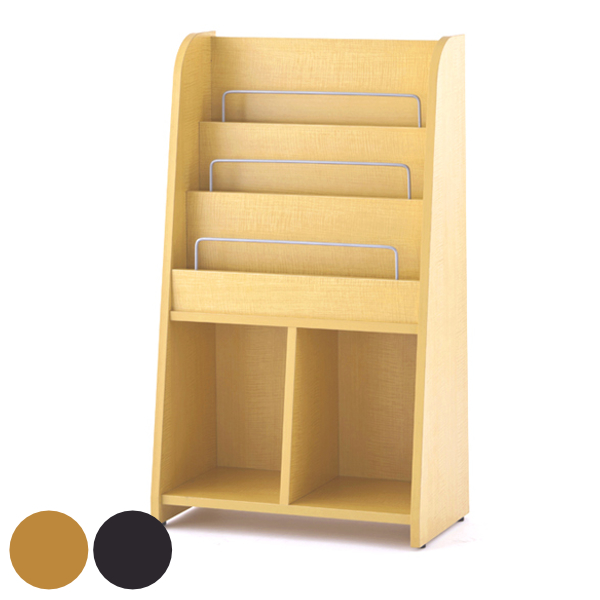 木製マガジンラック2 ハイタイプ （ 法人限定 本棚 スリムスタンド