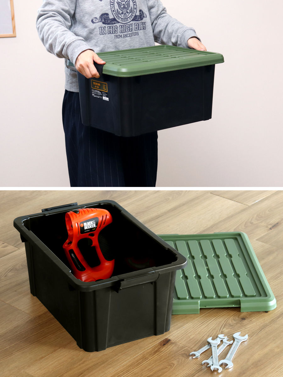 収納ボックス Nタフコン ATC-47-23 フタ付き 幅32.5×奥行46.5×高さ23cm