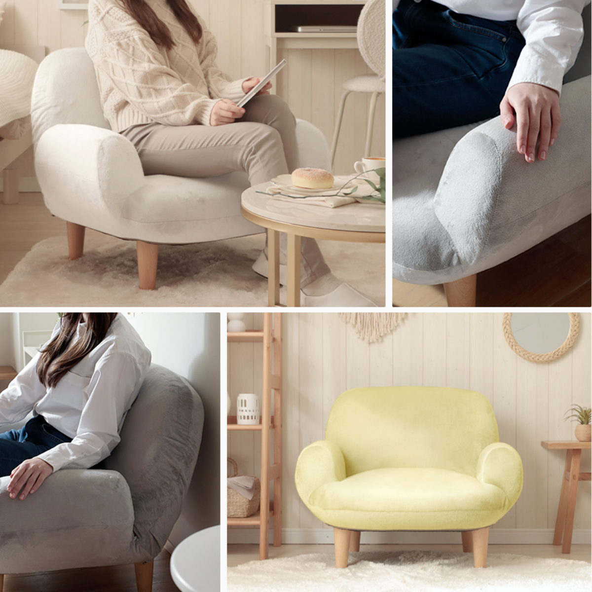 ソファ 1人掛け 幅76cm コンパクト SUICA （ ソファー 脚付き 一人掛け