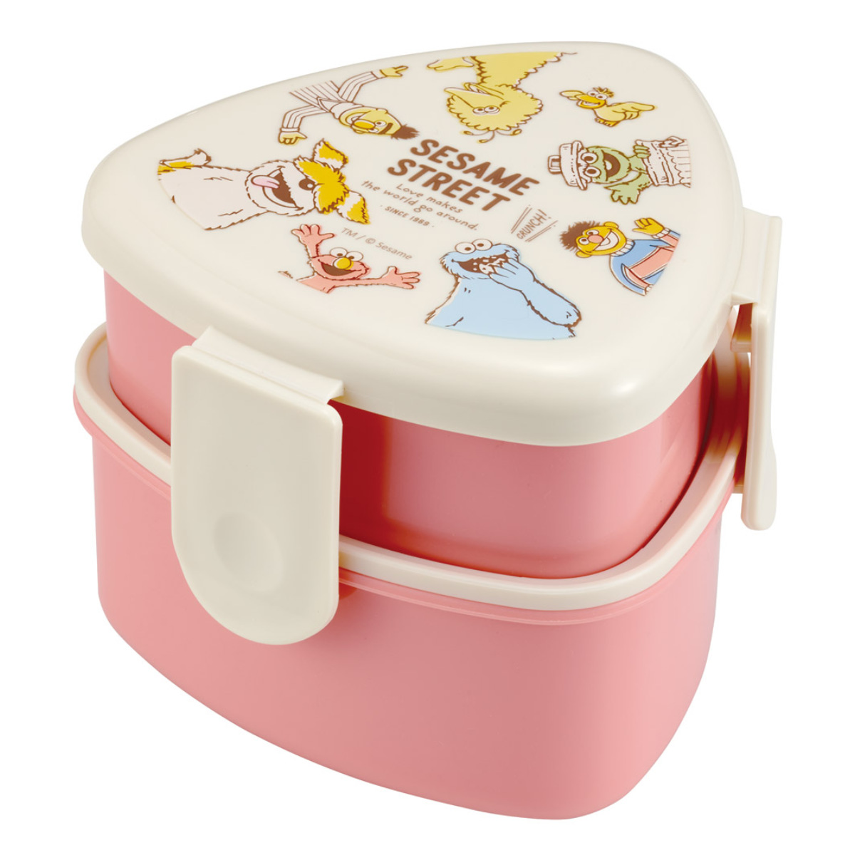 弁当箱 2段 500ml 抗菌三角おにぎりランチボックス セサミ レトロ