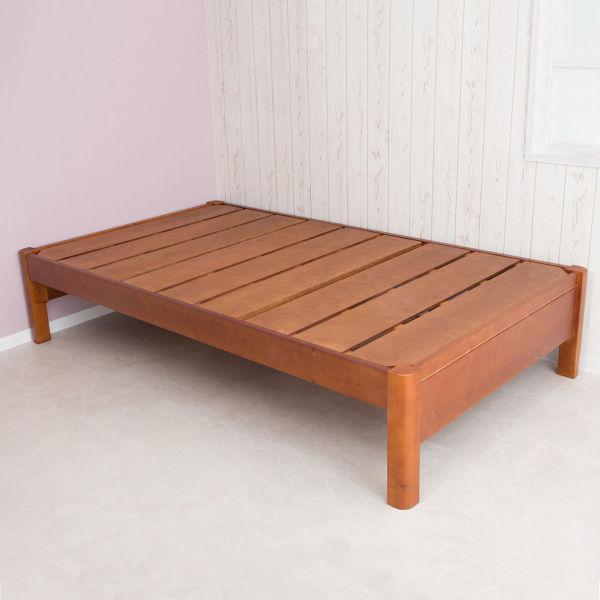 すのこベッド セミダブル ステージ 耐荷重600kg 天然木 （ ベッド