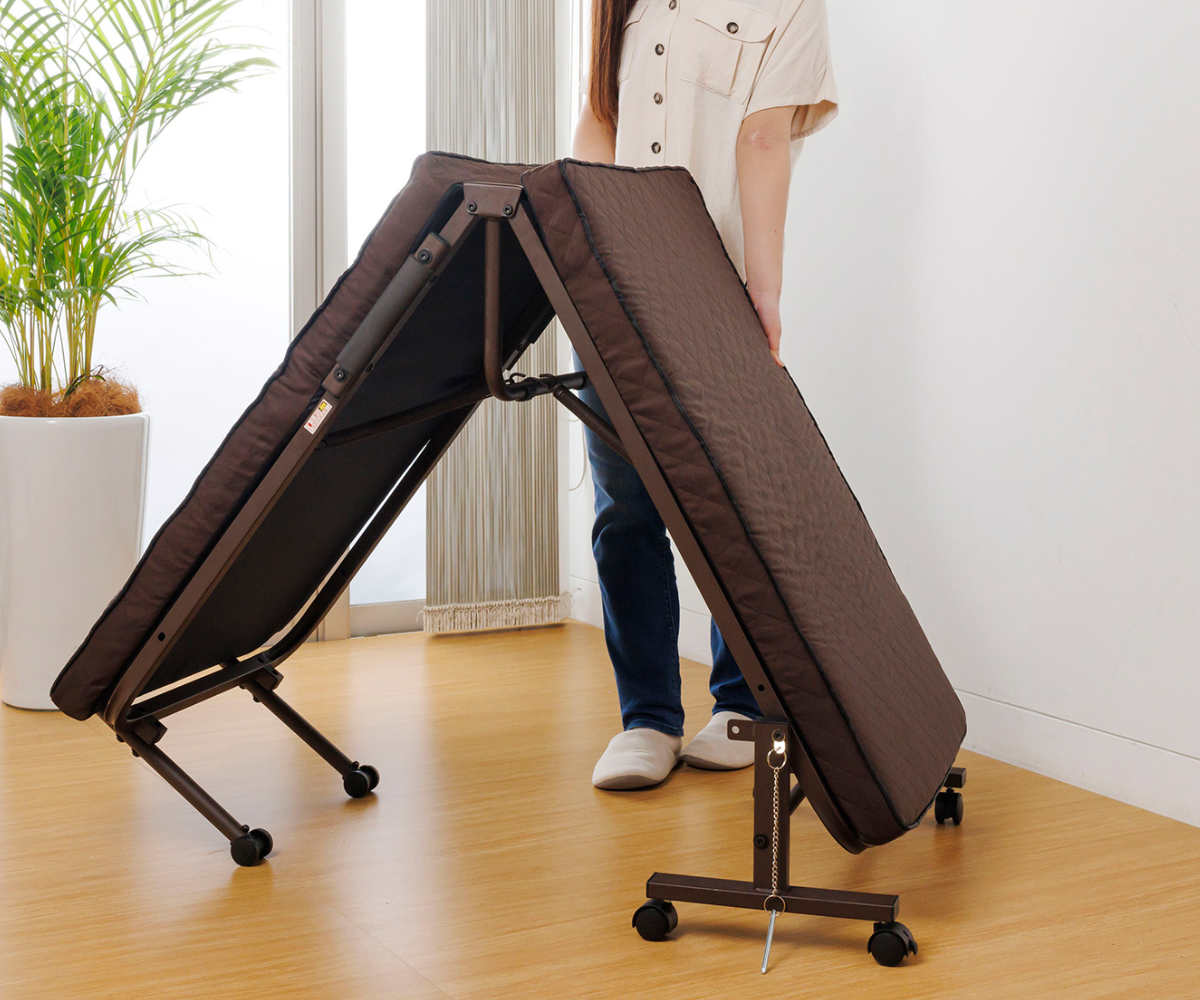 dショッピング |折りたたみベッド 幅65cm 14段階リクライニング