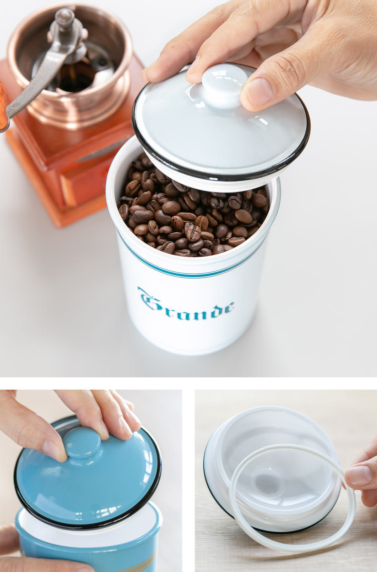 保存容器 750ml Liens ラウンドストッカー パッキン付き （ 保存 容器