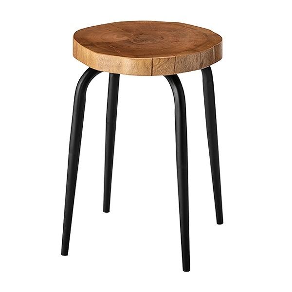 dショッピング |スツール 高さ45cm 椅子 木製 天然木 マカボニー 丸型
