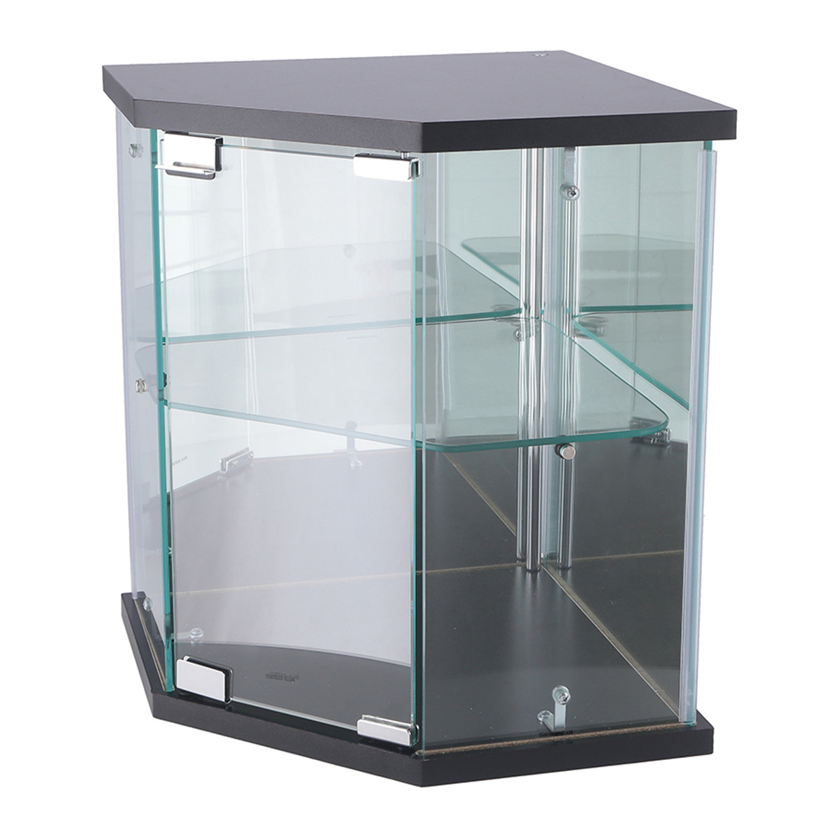 dショッピング |コレクションケース ガラス コーナー型 五角形 背面