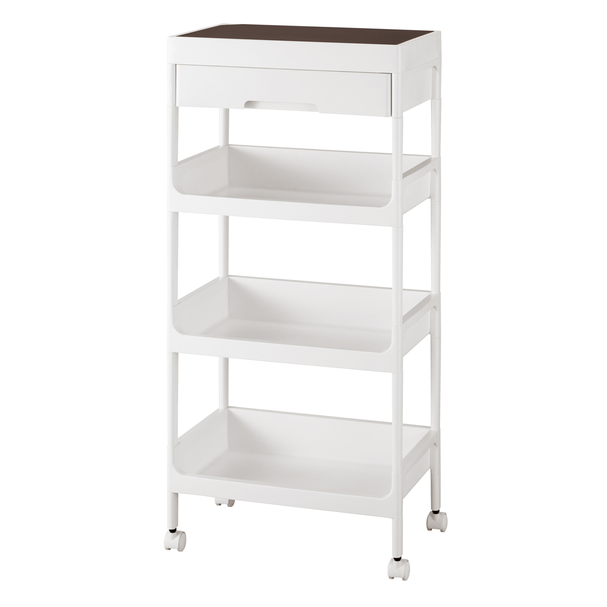 dショッピング |キッチンワゴン 4段 木天板 サージュワゴン 幅40cm