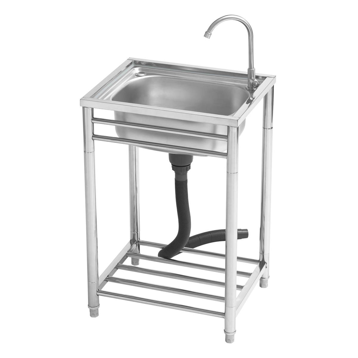 流し台 幅54.5×奥行45×高さ80cm 蛇口付き ステンレス おそとキッチン