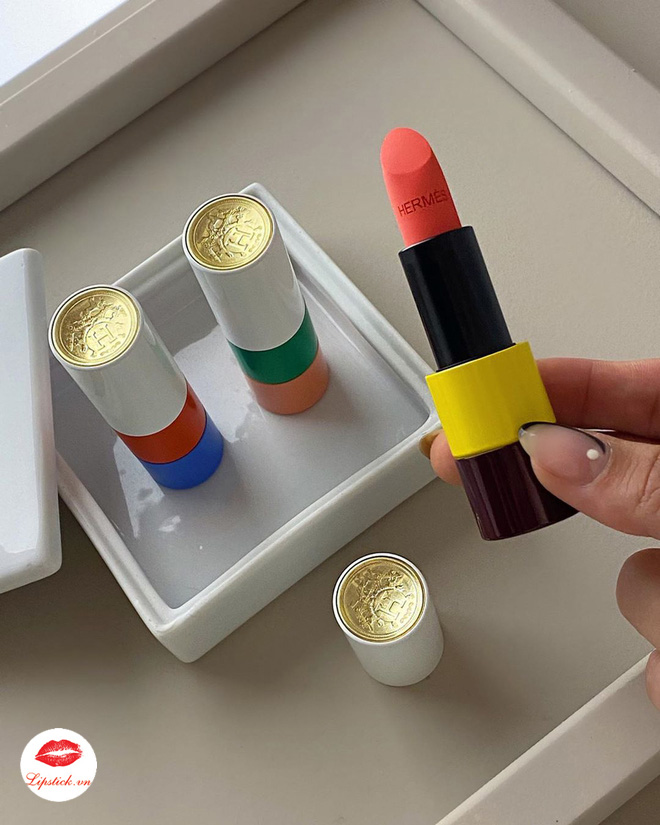 Son Hermès Màu 27 Rose Inoui Hồng San Hô Neon – Limited Edition