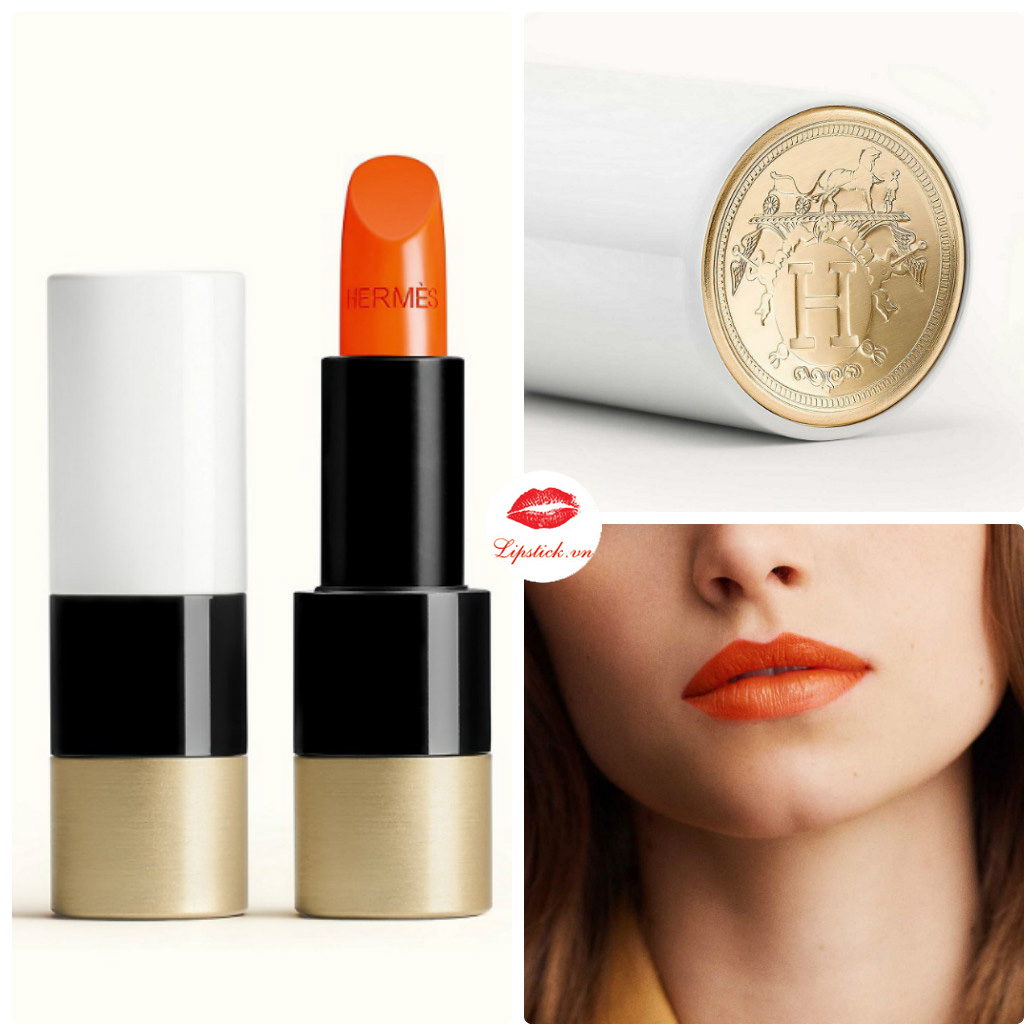 Review Son Hermès 33 Orange Boite - Hermès Satin Cam Tươi