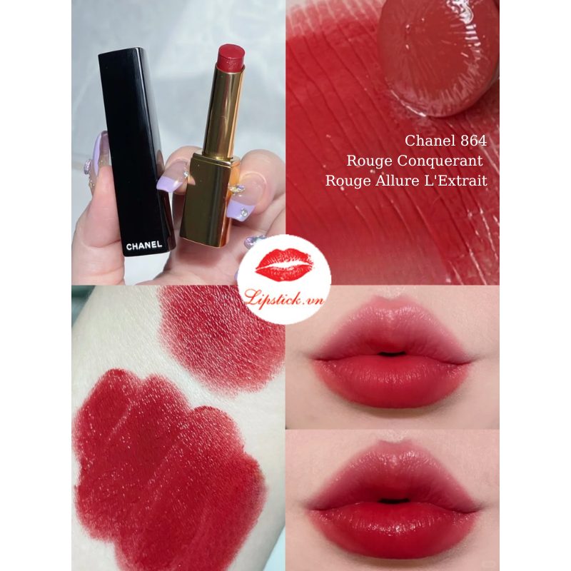 Son Chanel 864 Rouge Conquerant Đỏ Đất - Vẻ Đẹp Bản Lĩnh